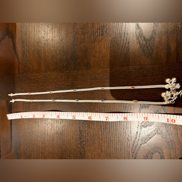 Silver toned anklets - Picture 2 of 2